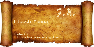 Flasch Manna névjegykártya